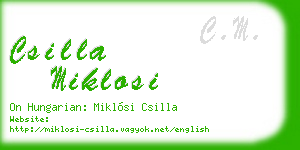 csilla miklosi business card